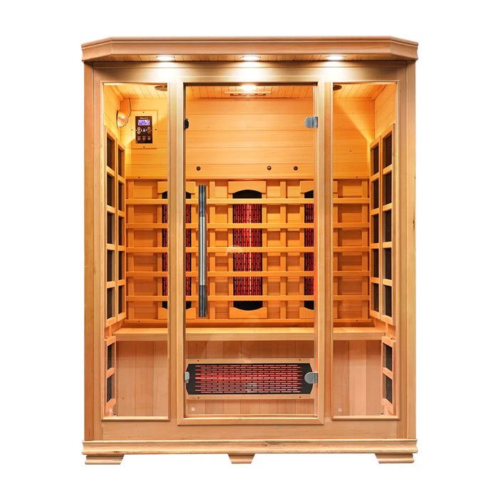 Bluetooth Compatible FAR Infrared Sauna with Remote Control in Hemlock