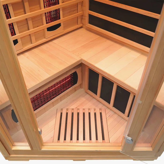 Bluetooth Compatible FAR Infrared Sauna with Remote Control in Hemlock