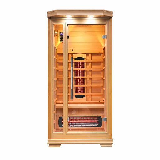 Bluetooth Compatible FAR Infrared Sauna with Remote Control in Hemlock