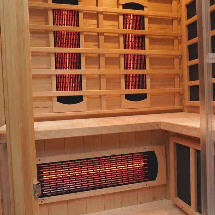 Bluetooth Compatible FAR Infrared Sauna with Remote Control in Hemlock