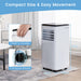 9000 BTU 4-In-1 Portable Air Conditioner with App Control and Sleep Mode