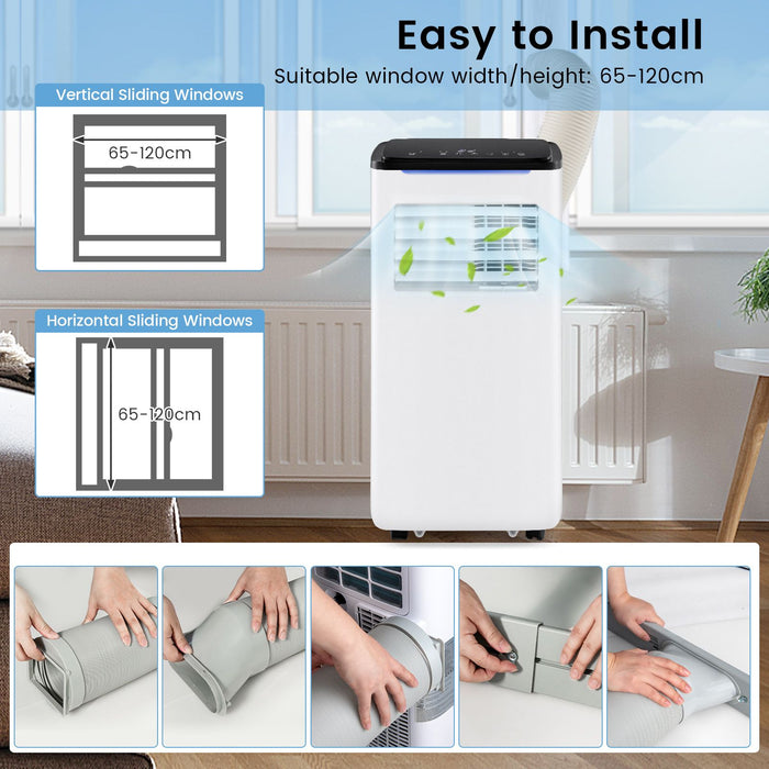 9000 BTU 4-In-1 Portable Air Conditioner with App Control and Sleep Mode