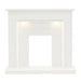 Flare Madalyn Electric Marble Fireplace Suite in White, 2kW