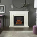 Flare Madalyn Electric Marble Fireplace Suite in White, 2kW