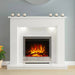 Flare Madalyn Electric Marble Fireplace Suite in White, 2kW