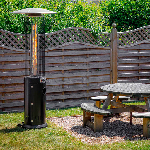 Gas Patio Heater 13kW for Commercial & Domestic Use, Black, Supplied with Cover - DG226