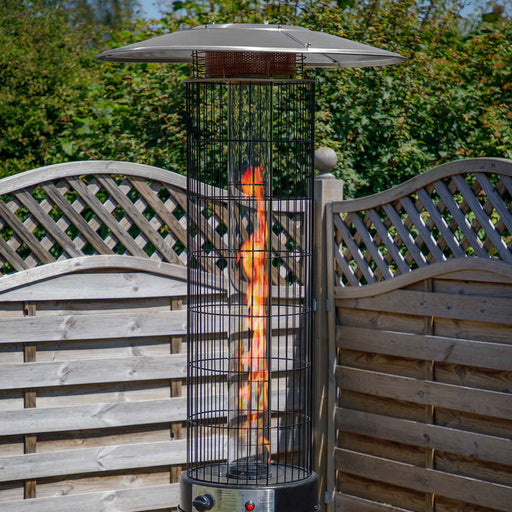 Gas Patio Heater 13kW for Commercial & Domestic Use, Black, Supplied with Cover - DG226