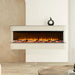 Juliette 3-Sided Wall Mounted Electric Fireplace in Cream, 2Kw