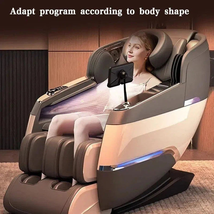 New Model Zero Gravity Electric Massage Chair - Full Body Heating, Foot Massage, Touch Screen Home Office Furniture