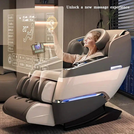 New Model Zero Gravity Electric Massage Chair - Full Body Heating, Foot Massage, Touch Screen Home Office Furniture