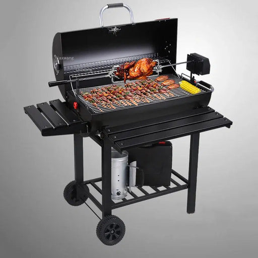 Stainless Steel BBQ Grill for Villas, Hotels, Outdoor Courtyards, and Camping - American Smoked Barbecue Grill for 5 People