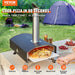 VEVOR 12" Portable Pizza Oven Wood Fired Food Grade Stainless Steel BBQ Picnics Baking Pizza Burner for Backyard Outdoor Camping